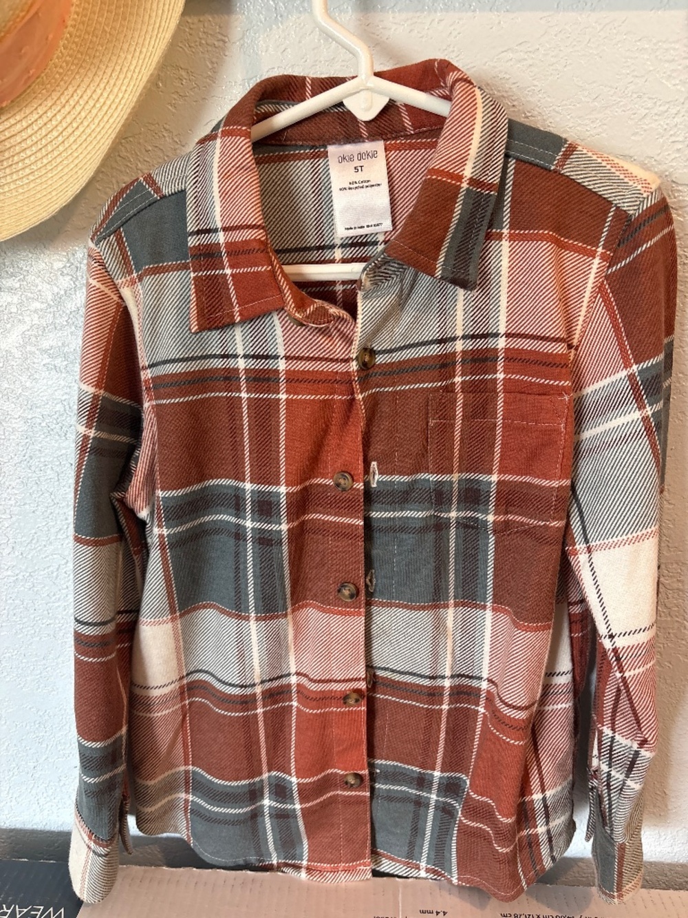 Plaid button down shirt